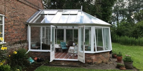 french doors on conservatory
