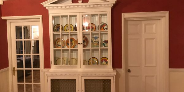cabinet with plates