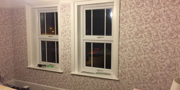 wallpaper around windows