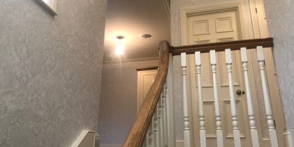 wallpaper at stairs