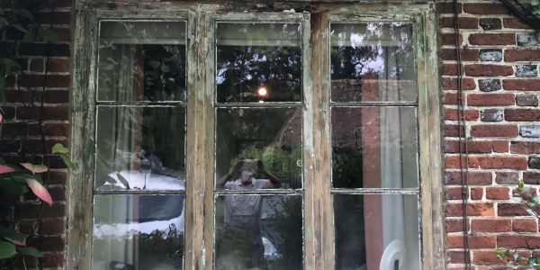 molded frame on French windows