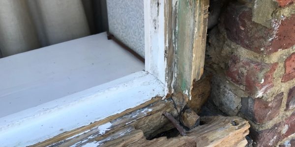broken window sill