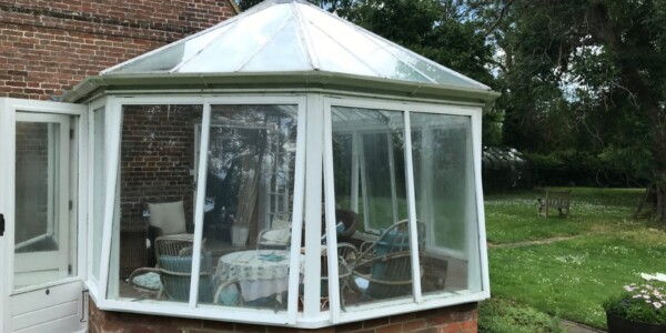 opened windows of conservatory