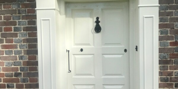 white front door