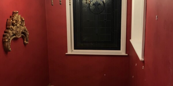 Before 4 stained glass window