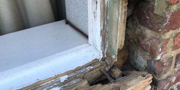 4 broken window sill