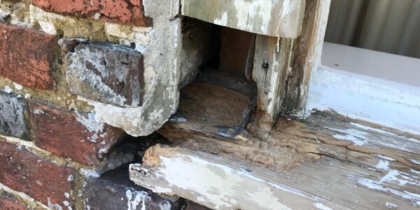 3 broken wood on window sill