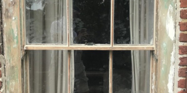 12 unpainted french window frame