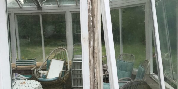 chipped conservatory window frame
